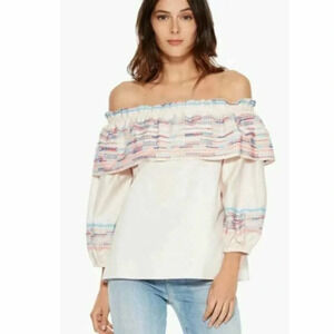 Parker size medium Jenay off the shoulder blouse in excellent like-new condition